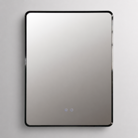 Oglinzi LED Dreptunghiulare - Oglinda LED DY041N, 60x80, Intrerupator Touch Si Dezaburire, 3 Tipuri De Lumina Si Dimabila, Rama din Aluminiu Negru