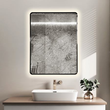 Oglinda LED DY041N, 60x80, Intrerupator Touch Si Dezaburire, 3 Tipuri De Lumina Si Dimabila, Rama din Aluminiu Negru [4]