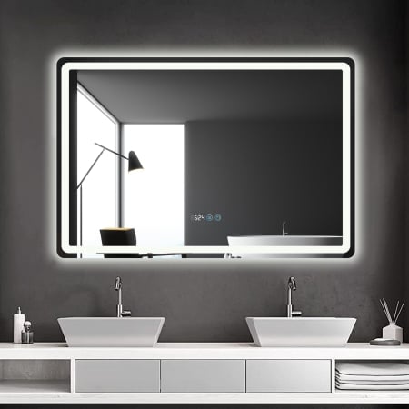Oglinda LED DY058-100, 120x80, Intrerupator Touch, Dezaburire si Ceas, 3 Tipuri De Lumina Si Dimabila, Margine Mata [2]