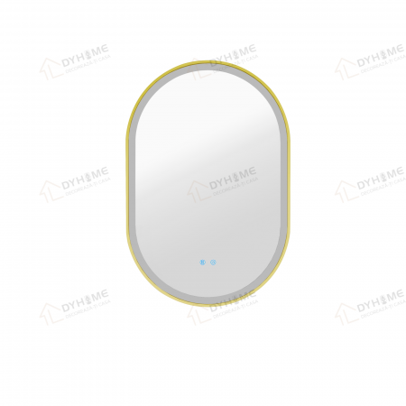 Oglinda LED DY061-100G, 60x90, Intrerupator Touch Si Dezaburire, 3 Tipuri De Lumina Si Dimabila, Rama Negru [6]
