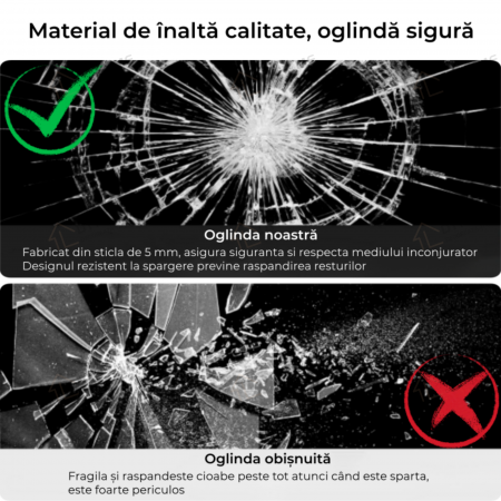Oglinda LED DY061-100N, 60x90, Intrerupator Touch Si Dezaburire, 3 Tipuri De Lumina Si Dimabila, Rama Negru [8]