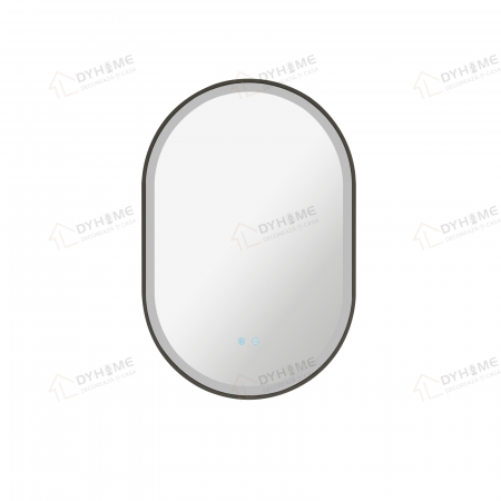 Oglinda LED DY061-100N, 60x90, Intrerupator Touch Si Dezaburire, 3 Tipuri De Lumina Si Dimabila, Rama Negru [6]