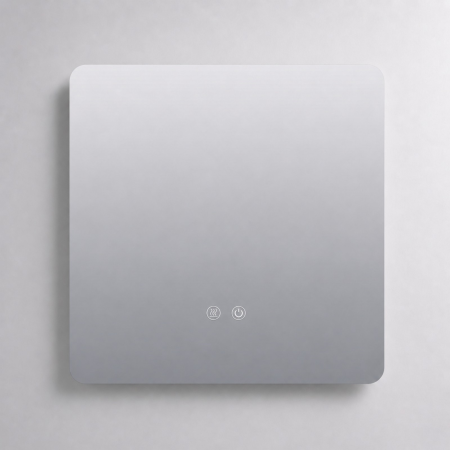 Oglinzi LED - Oglinda LED DY22018-2, Pătrat 70x70, Intrerupator Touch Si Dezaburire, 3 Tipuri De Lumina Si Dimabila