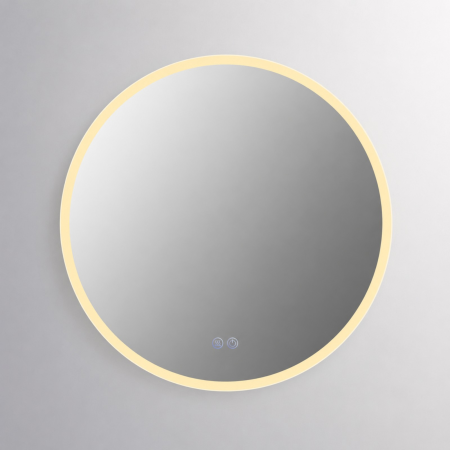 Oglinzi LED Rotunde - Oglinda LED DY22019-5, Rotunda 80cm, Intrerupator Touch Si Dezaburire, 3 Tipuri De Lumina Si Dimabila