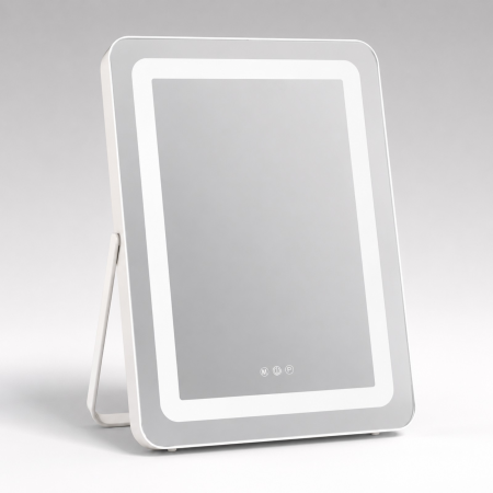 Oglinzi LED - Oglinda LED DYOD-07 MAKEUP Alb, 30x40, Intrerupator Touch  3 Tipuri De Lumina Si Dimabila
