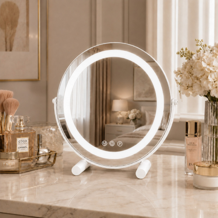 Oglinda LED DYOD-08 MAKEUP Alb, 30cm , Intrerupator Touch  3 Tipuri De Lumina Si Dimabila [4]