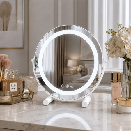 Oglinda LED DYOD-08 MAKEUP Alb, 30cm , Intrerupator Touch  3 Tipuri De Lumina Si Dimabila [2]