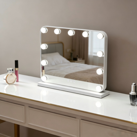 Oglinda LED DYOD55A2B1 MAKEUP Alb, 50x40, Intrerupator Touch 3 Tipuri De Lumina Si Dimabila [3]