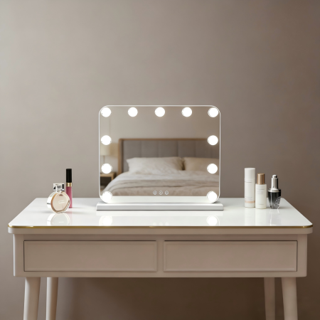 Oglinda LED DYOD55A2B1 MAKEUP Alb, 50x40, Intrerupator Touch 3 Tipuri De Lumina Si Dimabila [1]