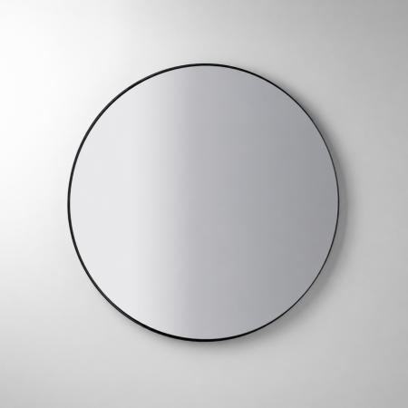 Oglinzi Fara LED - Oglindă Odin rotundă 70cm, ramă din aluminiu negru, montare perete, OD-10