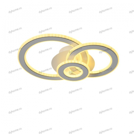 Plafoniera LED circular design alb, 3 tipuri de lumina, 100W [2]