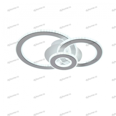 Plafoniera LED circular design alb, 3 tipuri de lumina, 100W [4]