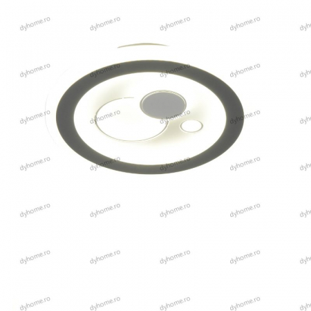 Plafoniere - Plafoniera LED circular design alb, 3 tipuri de lumina, 60W