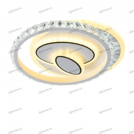 Plafoniera LED circular design alb, 3 tipuri de lumina, 68W [1]
