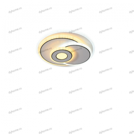 Plafoniera LED circular design alb, 3 tipuri de lumina, 76W [2]