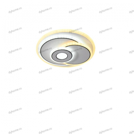 Plafoniera LED circular design alb, 3 tipuri de lumina, 76W [4]