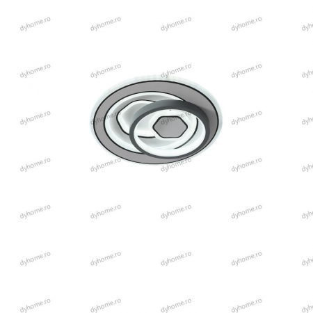 Plafoniera LED circular design alb, 3 tipuri de lumina, 88W [4]