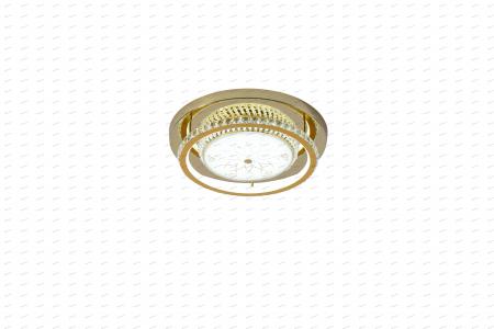 Plafoniera LED circular design auriu, 3 tipuri de lumina, 60W [4]