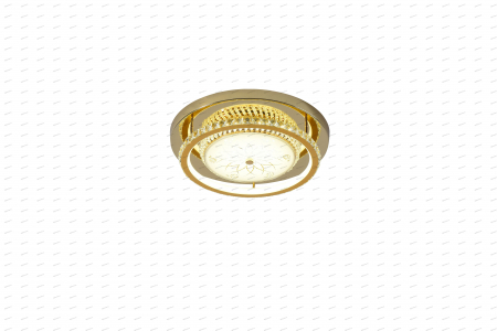 Plafoniera LED circular design auriu, 3 tipuri de lumina, 60W [3]