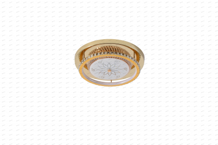 Plafoniera LED circular design auriu, 3 tipuri de lumina, 60W [1]