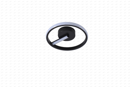 Plafoniera LED circular design negru, 3 tipuri de lumina, 32W [1]