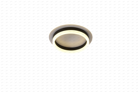 Plafoniera LED circular design negru, 3 tipuri de lumina, 50W [2]