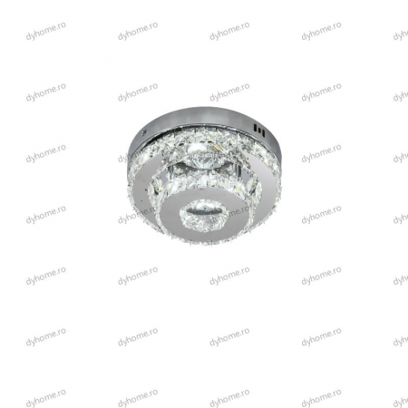 Plafoniera LED cristal circular design, 3 tipuri de lumina, 40W [4]