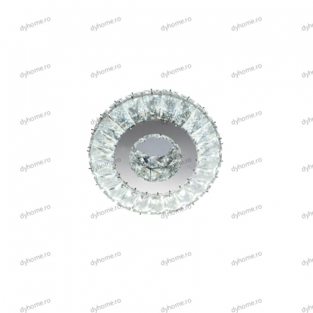 Plafoniera LED cristal circular design, 3 tipuri de lumina, 56W [5]