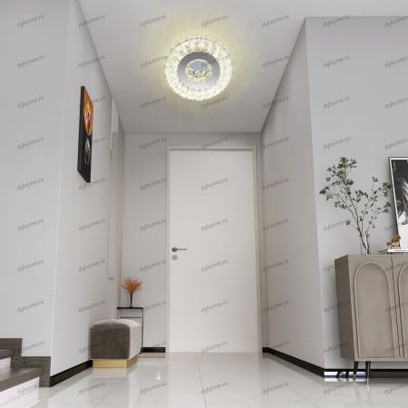 Plafoniera LED cristal circular design, 3 tipuri de lumina, 56W [1]