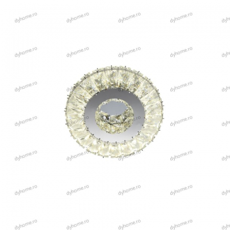 Plafoniera LED cristal circular design, 3 tipuri de lumina, 56W [4]