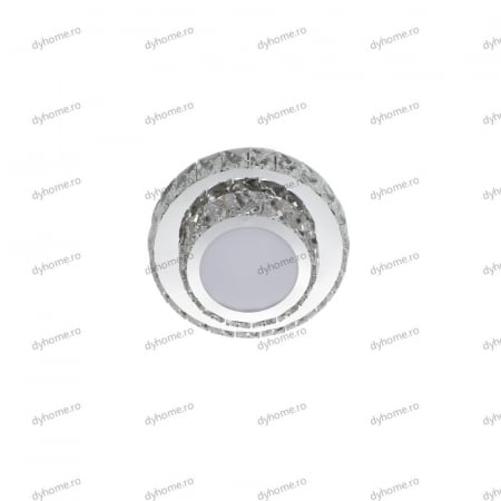 Plafoniera LED cristal circular design, 3 tipuri de lumina, 72W [2]