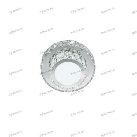 Plafoniera LED cristal circular design, 3 tipuri de lumina, 72W [5]