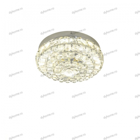 Plafoniera LED cristal circular design argin, 3 tipuri de lumina, 48W [3]