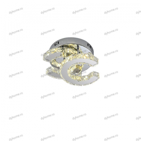 Plafoniera LED cristal letter C design, 3 tipuri de lumina, 32W [3]