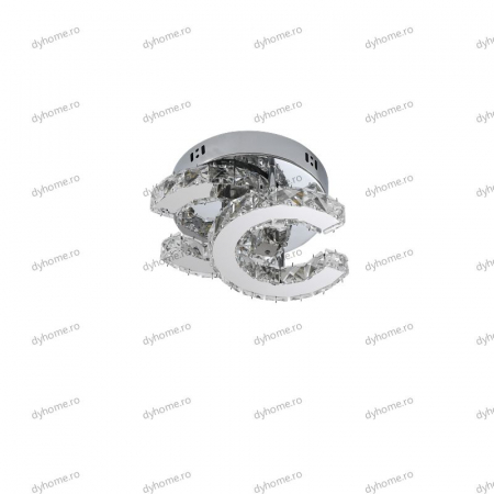 Plafoniera LED cristal letter C design, 3 tipuri de lumina, 32W [1]