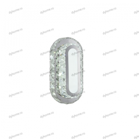 Plafoniera LED cristal oval design, 3 tipuri de lumina, 72W [6]