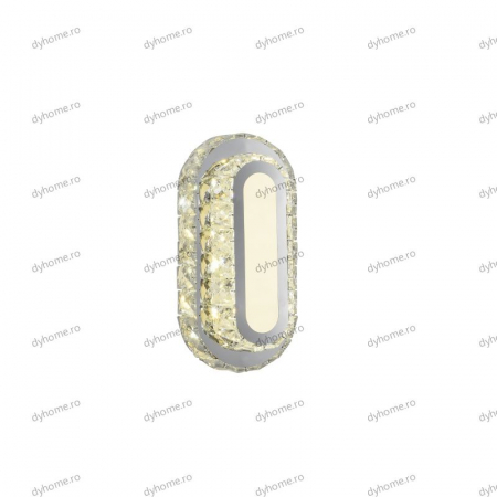 Plafoniera LED cristal oval design, 3 tipuri de lumina, 72W [5]