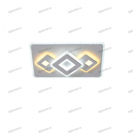 Plafoniera LED dreptunghi design alb, 3 tipuri de lumina, 84W [2]