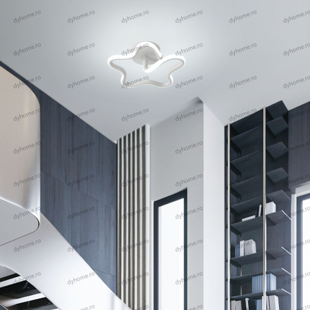 Plafoniera LED stea design alb, 3 tipuri de lumina, 36W [1]