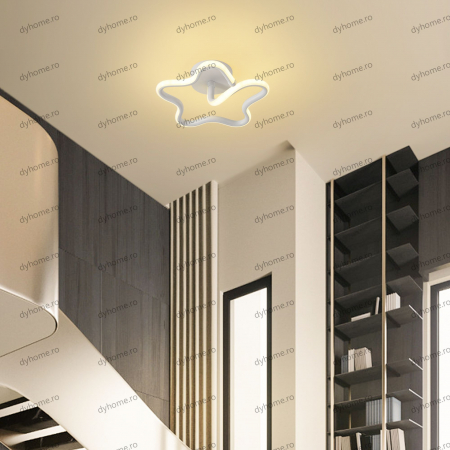 Plafoniera LED stea design alb, 3 tipuri de lumina, 36W [3]
