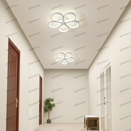 Plafoniera LED flori design alb, 3 tipuri de lumina, 72W [2]