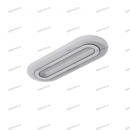 Plafoniera LED oval design alb, 3 tipuri de lumina, 94W [1]