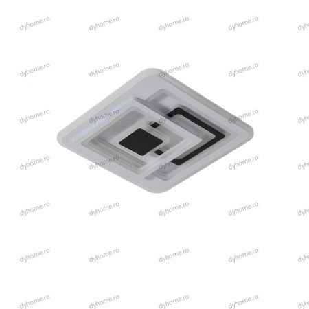 Plafoniera LED partrat design alb, 3 tipuri de lumina, 128W [1]