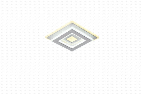 Plafoniera LED partrat design alb, 3 tipuri de lumina, 50W [4]
