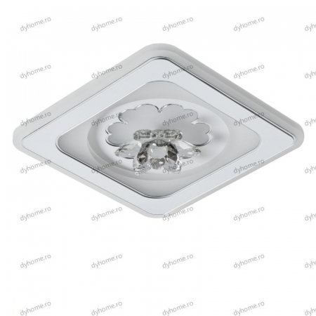 Plafoniera LED partrat design alb, 3 tipuri de lumina, 66W [3]