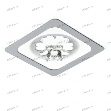 Plafoniera LED partrat design alb, 3 tipuri de lumina, 66W [2]
