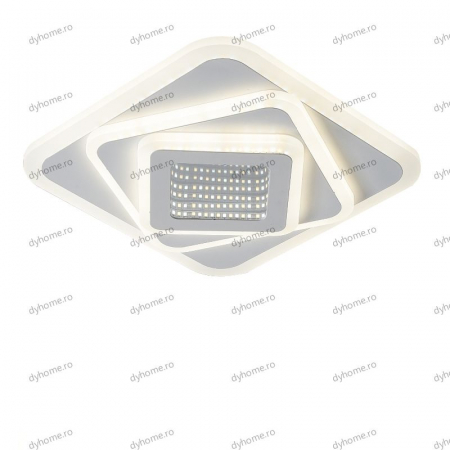 Plafoniera LED pătrat 3D design, 3 tipuri de lumina, 80W [2]