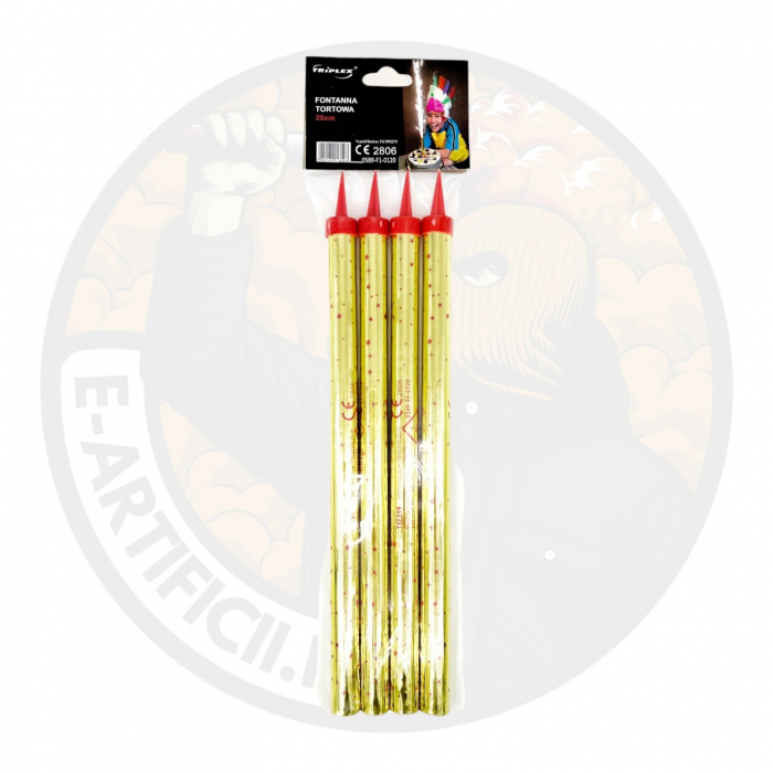 Artificii pentru sticla aurii 25 cm set 8 buc(4 artificii+4cleme) [4]