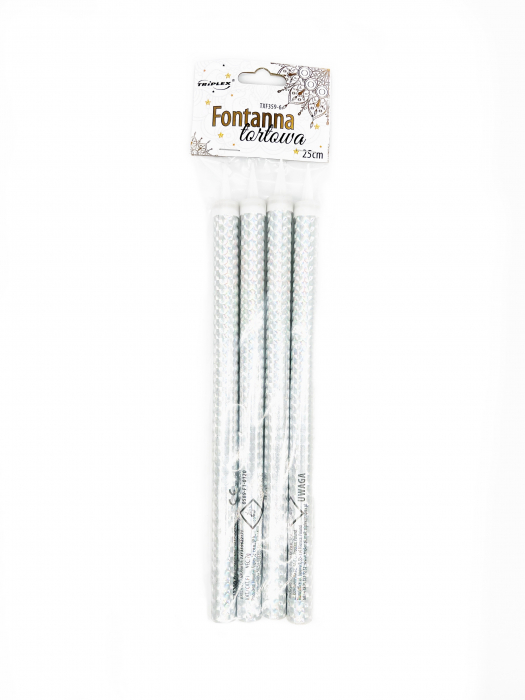 Artificii pentru tort argintii 25 cm Engros [3]