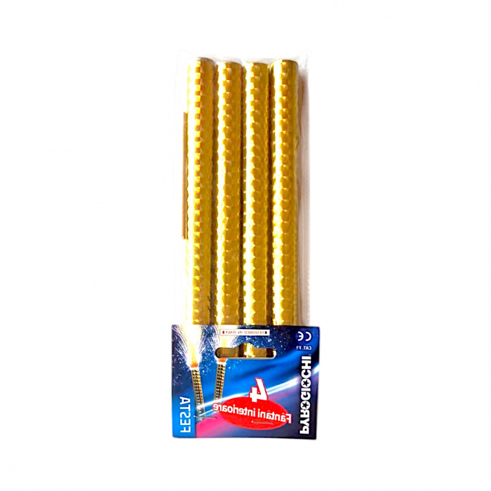 Artificii pentru tort aurii 18 cm 70sec set 4 buc [4]